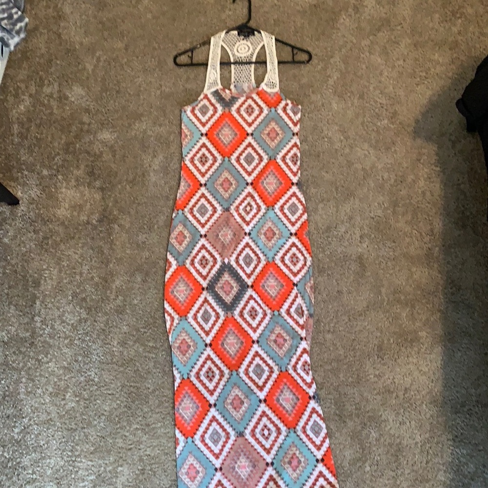 Summer maxi dress with laced straps